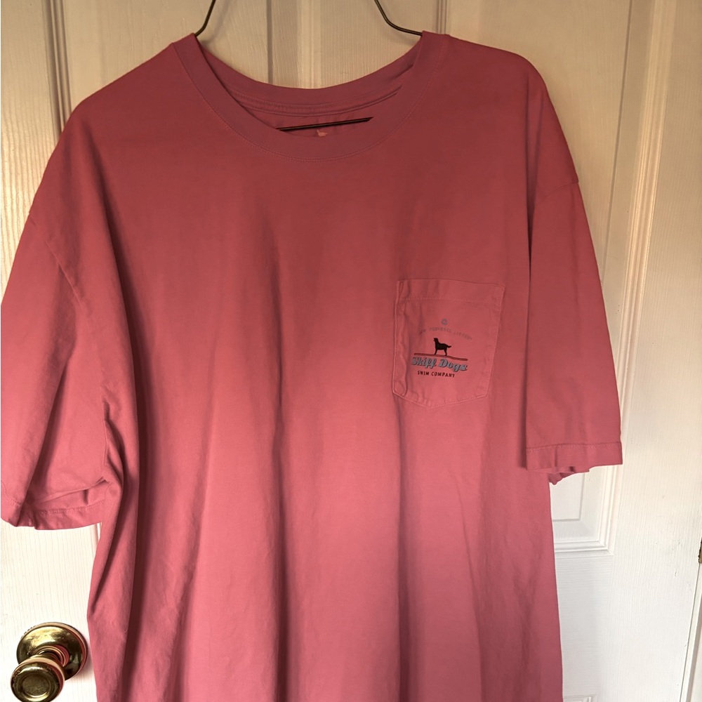 Skiff Dogs: Short Sleeve T-Shirt - Coral